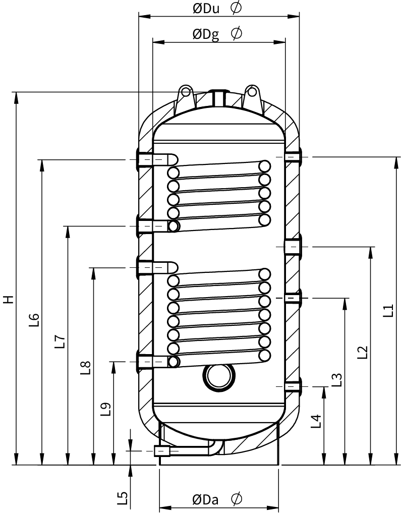 AISI304-DC-200 – priečny rez C–C