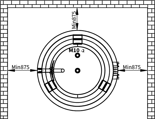 MIT 201 – detail osadenia pri stene