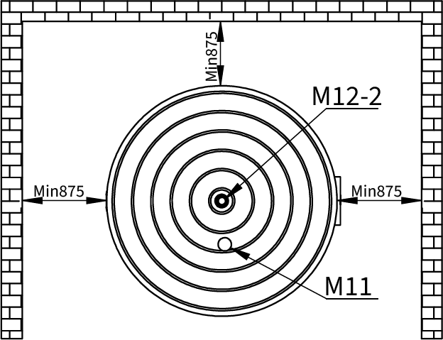 MIT 302 – detail osadenia pri stene